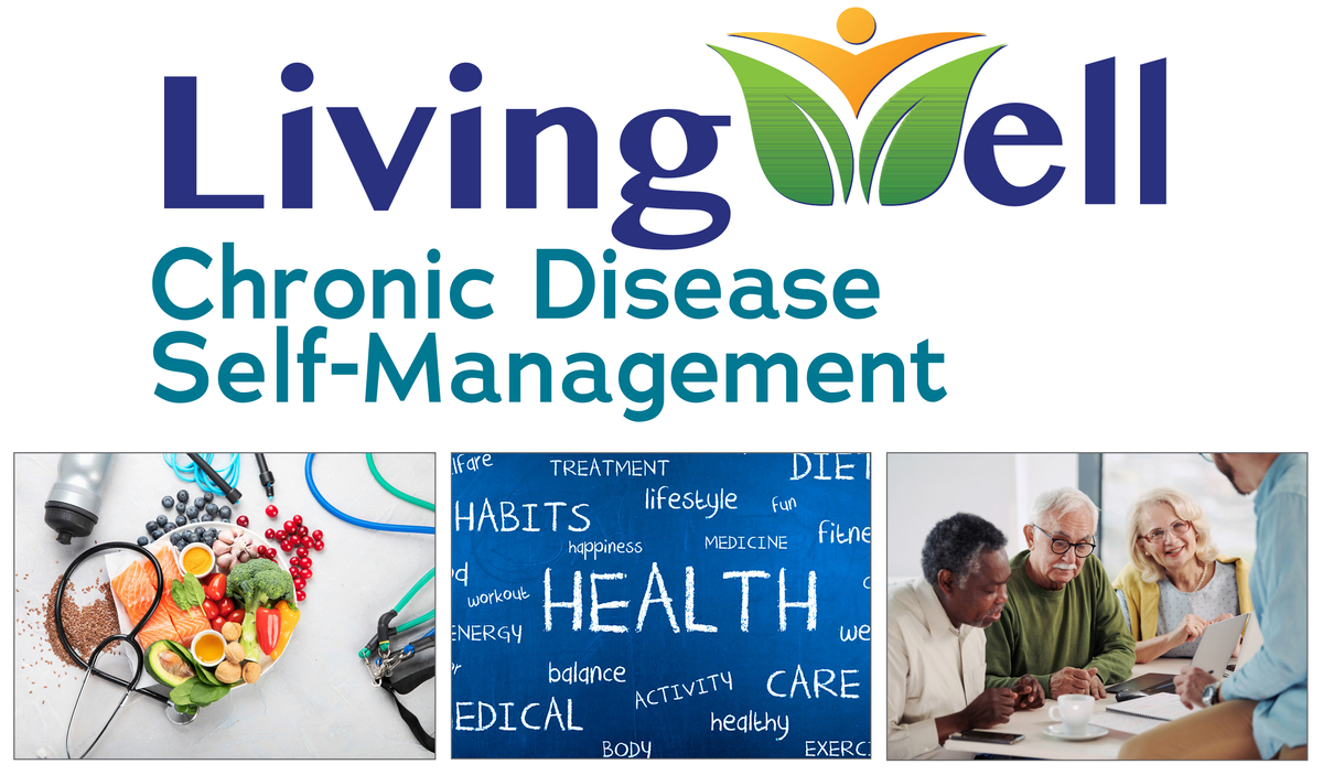 Living Well program logo and photo collage