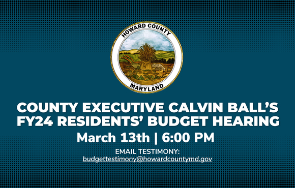 County Executive Calvin Balls Second Fiscal Year 2024 Residents' Budget Hearing