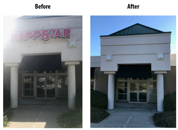 Before and After exterior improvements
